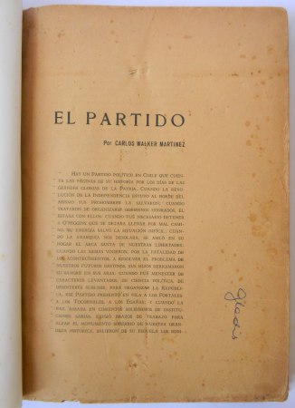[Partido Conservador: XIV Convención Nacional 1947 | Ignacio Arteaga Undurraga (Compilador)